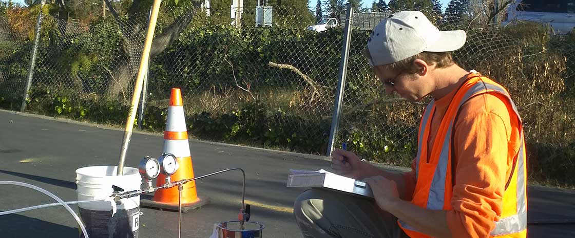 Picture of a project manager in a field